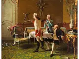 Die Strafe by Paolo Bedini, oil on canvas, offered Mar 2025