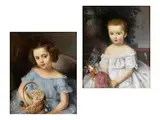Portraits Zweier Mädchen by Jean-Marie Decoeur, oil on canvas, offered Sep 2024