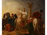 Alexander der Grosse vor dem Brennenden Persepolis by Orientalist des frühen 19. Jahrhunderts, oil on canvas, offered Mar 2025