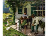Sommerliche Brotzeit by Emil Rau, oil on canvas, sold Sep 2024