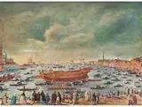 Die Abfahrt des Bucintoro by Francesco Guardi, oil on canvas, sold Mar 2024