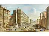 Florentiner Strassenszene by Giuseppe Zocchi, oil on canvas, sold Mar 2026