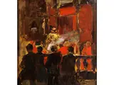 Kirchliche Messfeier im Chor by Arthur Kampf, oil on canvas, offered Jun 2024