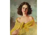 Portrait Einer Dame by Mária Szánthó, oil on canvas, offered Mar 2024