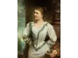 Portrait Einer Jungen Dame by Mihály Munkácsy, oil on canvas, offered Jun 2024