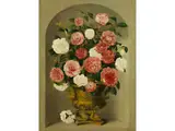 Blumenstillleben by W. Hötzer, oil on canvas, offered Mar 2025