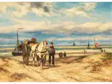 Rückkehr vom Strand by Jan Hermann Barend Koekkoek, oil on panel, offered Jun 2023