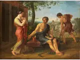 Cato der Ältere als Familienvater und Landwirt by Eberhard Georg Friedrich von Wächter, oil on canvas, offered Mar 2023