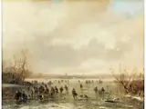 Winterfreuden by Adolf Stademann, oil on canvas, sold Jun 2024