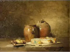 Untitled by Denis Bergeret, oil on panel, offered Mar 2023