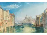 Venedig, Blick auf den Canal Grande in Richtung der Basilika Santa Maria Della Salute by Edward Angelo Goodall, watercolor, sold Jun 2026