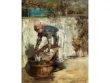 Untitled by Vincenzo Irolli, oil on canvas, sold Dec 2022