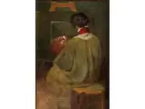 Malerin an der Staffelei by Richard Parkes Bonington, oil on canvas, sold Sep 2019