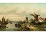 Holländische Landschaft by Jan Jacob Coenraad Spohler, oil on canvas, sold Jul 2018