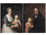 Familienportraits by Joseph Hauber, oil on canvas, offered Dec 2024