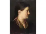Portrait Eines Tiroler Dirndl by Franz Defregger, oil on panel, sold Dec 2023