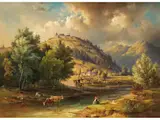 Befestigte Anhöhe by Edmund Mahlknecht, oil on canvas, offered Mar 2025