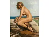 Untitled by Marcel René Herrfeldt, oil on canvas, sold Dec 2022