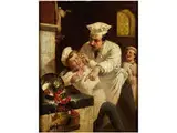 Der Bestrafte Küchenlehrling by Jean Lulvès, 1833 Mühlhausen, Elsass – 1889 Berlin, oil on canvas, sold Sep 2017