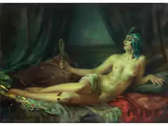 Favoritin by Arnulf de Bouché, oil on canvas, offered Sep 2024