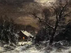 Weihnachtsabend by Joseph Wenglein, oil on canvas, offered Dec 2025