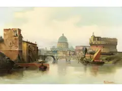 Vedute von rom by Karl Kaufmann, oil on panel, sold Mar 2026