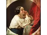 Mädchen Beim Gebet by Johann Grund, oil on canvas, sold Jun 2023