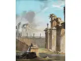 Architekturcapriccio by Hubert Robert, watercolor, offered Jun 2023