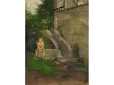 Einer Steintreppe by Vincenzo Caprile, 1856 Neapel – 1936, oil on canvas, offered Jun 2019