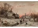 Winterliche Sonnenstimmung by Adolf Stademann, oil, sold Sep 2025