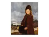 Mädchenportrait vor Winterlicher Landschaft by Colombo Max, oil on canvas, offered Sep 2024