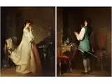 Kavalier Beim Betrachten Einer Portraitminiatur by Pancraz Körle, oil on canvas, sold Mar 2025