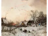 Der Rodelhügel by Adolf Stademann, oil on panel, sold Dec 2025