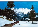 Winterlandschaft by Lothar Rudolf Meilinger, oil on canvas, offered Mar 2025