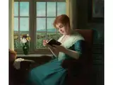 Lesende Junge Frau an Einem Fenster by Ernst Anders, oil on canvas, offered Mar 2023