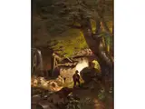 Waldlandschaft mit by Rudolf Epp, oil on canvas, offered Mar 2023