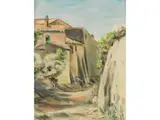 Auf Korsika by Alcide Le Beau, watercolor, offered Jun 2023
