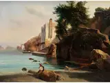 Blick aus Einer Bucht bei Neapel by Louis-Auguste Lapito, oil on board, offered Jul 2018