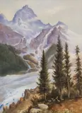 Glacier 90 by Edward Roper, gouache on paper, sold Jul 2022