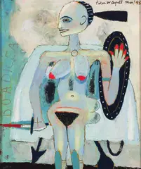 Boadicea by Peter Aspell, 1995, oil on mat board, sold Jun 2022