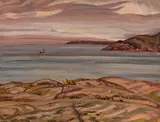 Mouth of the Saguenay by A. Y. Jackson, 1935, oil on board, sold May 2022
