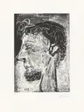 Portrait de Piero Crommelynck. I by Pablo Picasso, 1966, Aquatinta auf Rives-Velin, sold Jan 2023