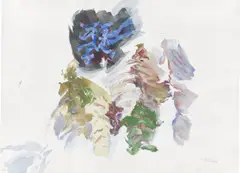 Ohne Titel by Hann Trier, 1984, Aquarell auf Velin, sold Jan 2021