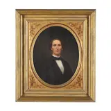 Portrait of a Gentleman with a Bowtie by Rufus Wright, Oil on canvas, sold Jan 2025