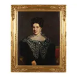 Portrait of Anne Ogle Tayloe by Joseph Greenleaf Cole, Oil on canvas (lined), sold Jan 2025