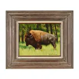 Landscape with Bison by Tom Domiani, Oil on canvas, sold Jan 2025