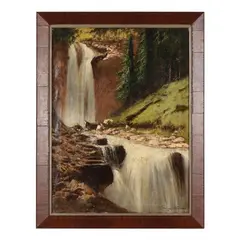 Forest Falls by László Neogrády, Oil on canvas, sold Jan 2025