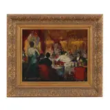 Ballroom Scene by Ernest Santasusagna Santacreu, Oil on panel, sold Jan 2025