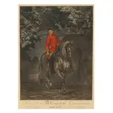 Group to the Left of the Wall by Johann Elias Ridinger, Hand-colored etching and engraving on paper, sold Dec 2024