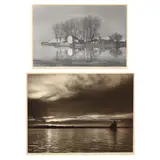 Patapsco Flats / Sunset on the Chesapeake (Two Works) by Hans Marx, Each silver gelatin print, sold Dec 2024